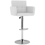 vidaXL Tabourets de bar lot de 2 blanc similicuir