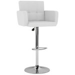 vidaXL Tabourets de bar lot de 2 blanc similicuir