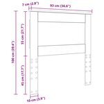 vidaXL Tête de lit avec tête de lit Chêne noir 90 cm Bois d'ingénierie