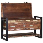 vidaXL Boîte de rangement Multicolore 80x35x45 cm Bois massif récupéré