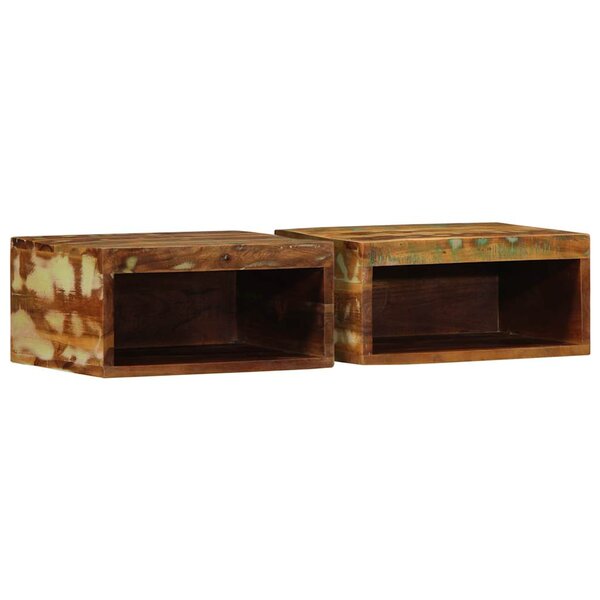 vidaXL Meubles TV muraux 2 Pièces bois massif de récupération