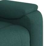 vidaXL Fauteuil de massage inclinable Vert foncé Tissu