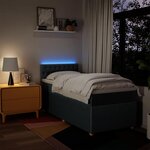 vidaXL Sommier à lattes de lit avec matelas Bleu 90x200 cm Tissu