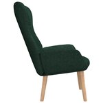vidaXL Chaise de relaxation Vert foncé Tissu