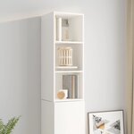 vidaXL Armoire murale Blanc brillant 34 5x32 5x90 cm Bois d'ingénierie