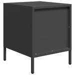 vidaXL Tables de chevet 2 Pièces noir 35x39x43 5 cm acier