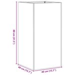 vidaXL Jardinière anthracite 40x40x80 cm acier laminé à froid