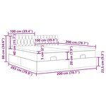 VidaXL Cadre de lit ottoman avec matelas crème 200x200cm tissu