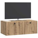 vidaXL Meuble TV mural 78 5 x 41 x 30 cm Chêne artisanal