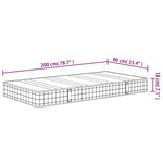 vidaXL Matelas à ressorts bonnell moyen 90x200 cm