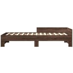 vidaXL Cadre de lit sans matelas chêne marron 75x190cm bois ingénierie
