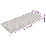 vidaXL Tapis d'escalier autocollants aspect sisal 15 Pièces 65x21x4 cm