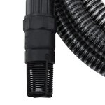 vidaXL Tuyau d'aspiration avec raccords en PVC noir 1" 4 m PVC