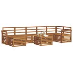 vidaXL Ensemble de canapés d'extérieur 8 Pièces Naturel