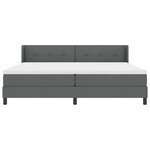 vidaXL Lit boxspring avec matelas avec matelas Gris foncé 200 x 200 cm