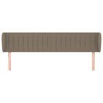 vidaXL Tête de lit avec oreilles Taupe 163x23x78/88 cm Tissu