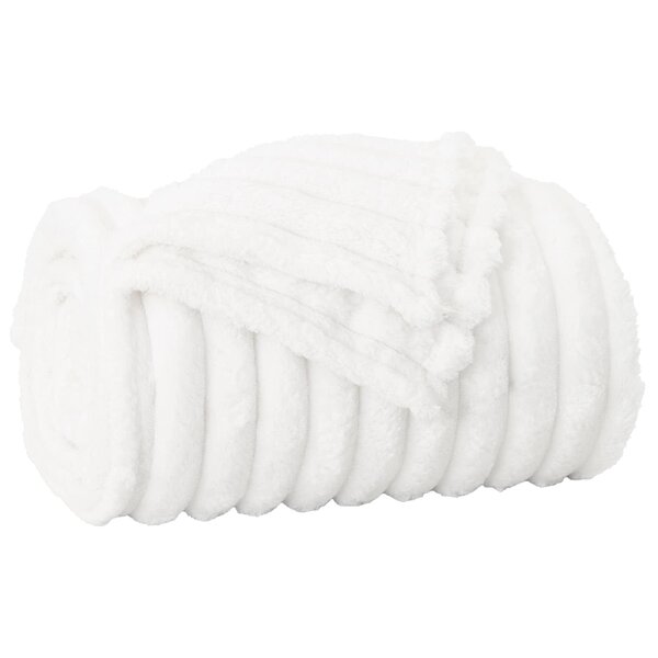 vidaXL Jeté Blanc 150 x 130 cm Toison