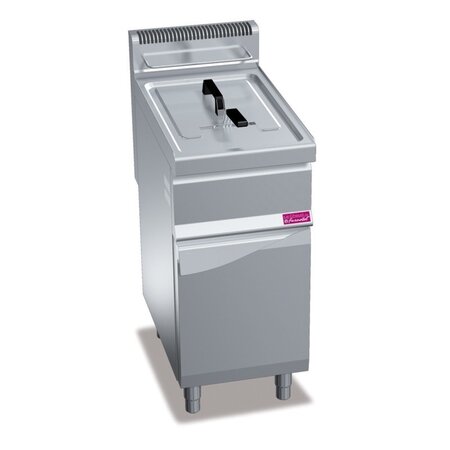 Friteuse gaz sur coffre - 20 litres - 16500 w - furnotel -  - acier inoxydable20 400x700x900mm