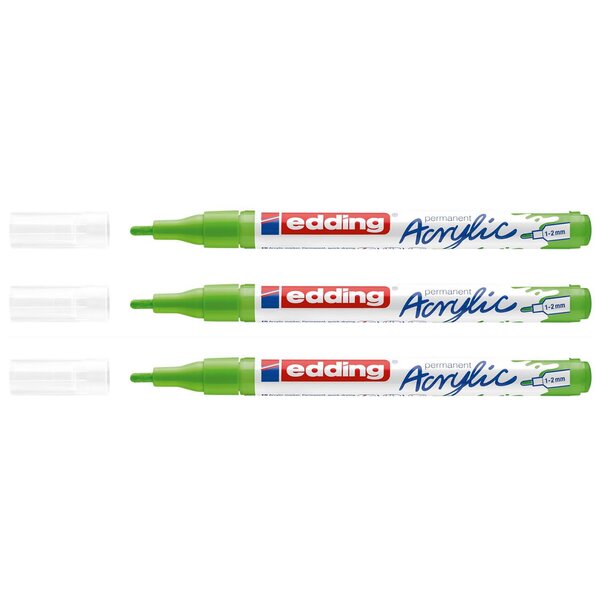 Marqueur Acrylique 5300 Vert Jaune Pointe Fine 1-2 mm x 3 EDDING