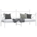 vidaXL Lit de jour sans matelas blanc 75x190 cm acier
