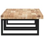 vidaXL Étagère de vasque murale acier et bois massif d'acacia