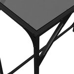 vidaXL Table console avec dessus en verre noir 80x35x81 cm acier