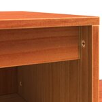 vidaXL Cabinet de chevet avec tiroir 2 Pièces Marron cire 60 x 34 x 51 cm