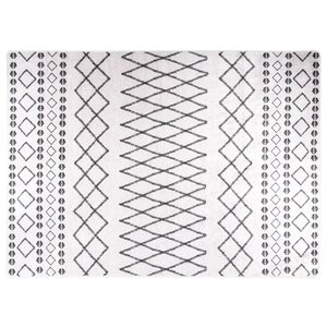 vidaXL Tapis lavable antidérapant 120x180 cm noir et blanc