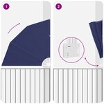 vidaXL Écran de confidentialité pour balcon Bleu marine 160 x 160 cm