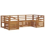 vidaXL Ensemble de canapés d'extérieur 6 pc Naturel