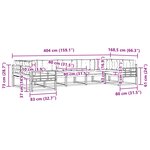 vidaXL Ensemble de canapés d'extérieur 7 pc Blanc et anthracite