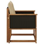 vidaXL Sofa de milieu extérieur Bois d'Acacia Massif Naturel
