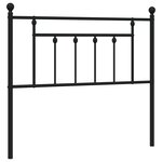 vidaXL Tête de lit métal noir 107 cm