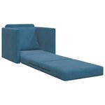 vidaXL Canapé Lit 2-en-1 Bleu 74x77x81 cm Velours