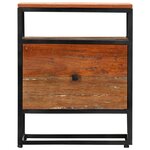 vidaXL Table de chevet 40 x 30 x 50 cm Bois de récupération et acier