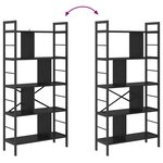 vidaXL Étagère Chêne noir 75 x 30 x 156 cm Bois d'ingénierie