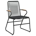 vidaXL Chaises de jardin lot de 2 noir 58x59x85 5 cm Rotin PVC
