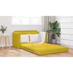 vidaXL Canapé-Lit 110cm Jaune tournesol Velours