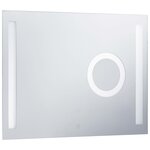 vidaXL Miroir mural à LED de salle de bain et capteur tactile 80x60 cm
