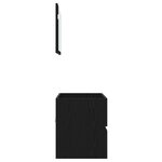 vidaXL Set de meubles de salle de bain 2 pièces Chêne noir Bois d'ingénierie