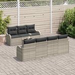vidaXL Ensemble de canapé de jardin Gris clair 55 x 55 x 37 cm