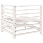 vidaXL Canapé d'angle de jardin blanc bois de pin massif