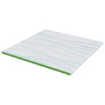 vidaXL Surmatelas Blanc et vert 200 x 200 cm Tissu Jacquard