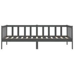 vidaXL Lit de jour sans matelas gris bois de pin massif 90x200 cm
