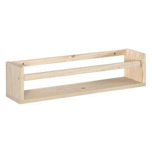 Étagère avec barre centrale en pin kit line 60 cm