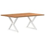 vidaXL Table à manger marron clair bois de chêne massif rectangulaire