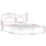 vidaXL Cadre de lit sans matelas chêne fumé 137x190 cm bois ingénierie