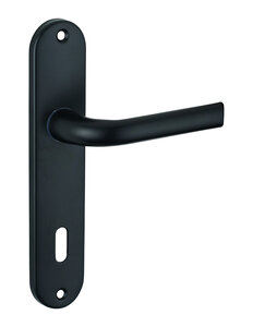 THIRARD - Ensemble de poignées pour porte intérieure Leto trou de clé carré 7mm entr'axes 165mm noir - THIRARD