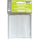 OCOLOR Sachet de 25 bâtons de colle opaque classique pour pistolet, diamètre 7 mm, longueur 10 cm