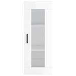 vidaXL Armoire murale blanc brillant 34 5x34x90 cm